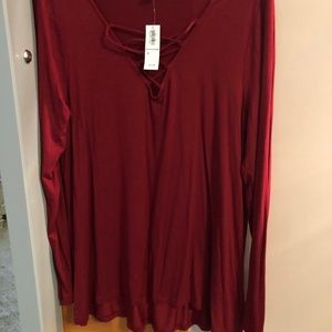 Long sleeve rayon top